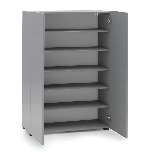 Scarpiera 2 Ante 80x34x114 cm Grigia Salvaspazio