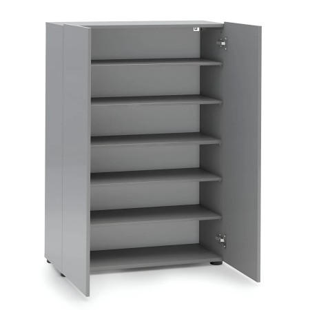Scarpiera 2 Ante 80x34x114 cm Grigia Salvaspazio