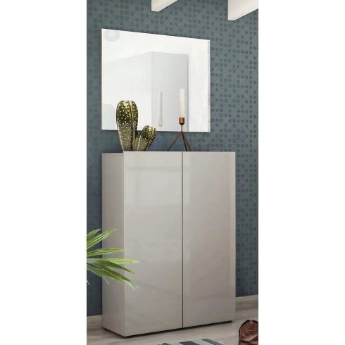 Scarpiera 2 Ante 80x34x114 cm Grigia Salvaspazio
