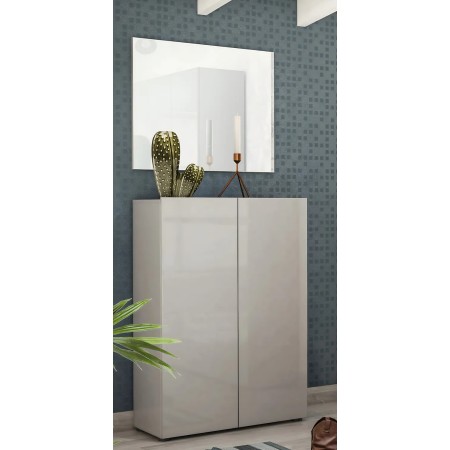 Scarpiera 2 Ante 80x34x114 cm Grigia Salvaspazio