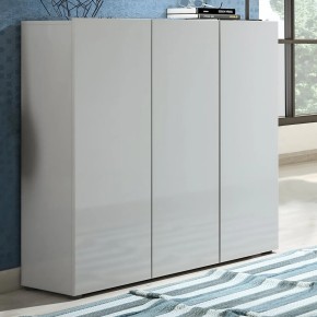 Scarpiera Grigia 3 Ante 120x34x115 cm Melaminico Laccato 2