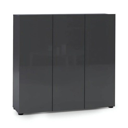 Scarpiera 3 Ante 120x34x115 cm Antracite Moderna