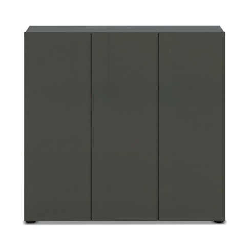 Scarpiera 3 Ante 120x34x115 cm Antracite Moderna