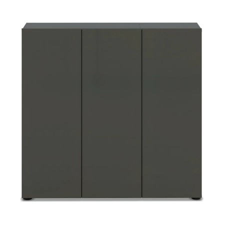Scarpiera 3 Ante 120x34x115 cm Antracite Moderna