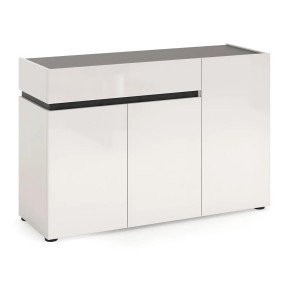 Madia Bianca 120x42x80 cm con 3 Ante e Cassetto Soft-Close