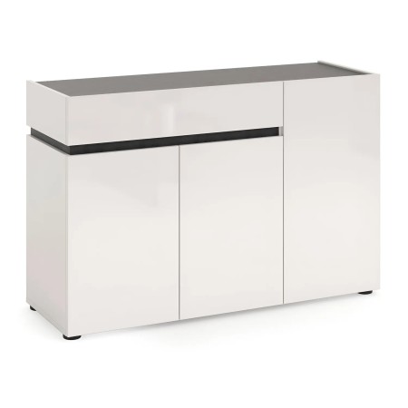 Madia Bianca 120x42x80 cm con 3 Ante e Cassetto Soft-Close