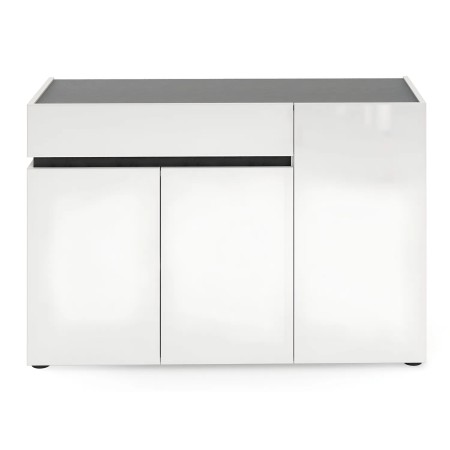 Madia Bianca 120x42x80 cm con 3 Ante e Cassetto Soft-Close