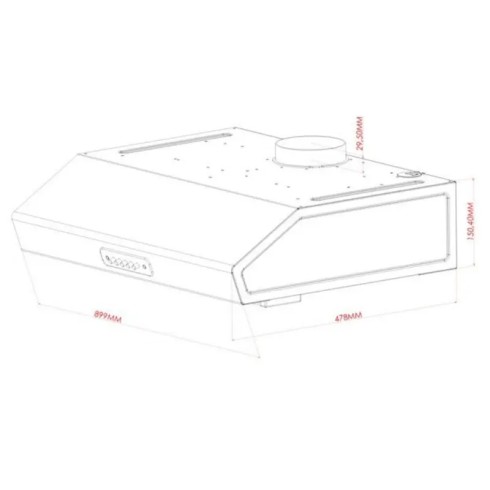 Sottopensile Cappa per Cucina Aspiratore Potente Samet in Acciaio 90 cm