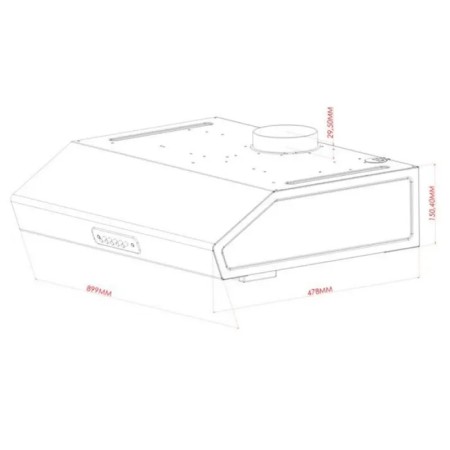 Sottopensile Cappa per Cucina Aspiratore Potente Samet in Acciaio 90 cm