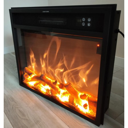 Inserto Camino Elettrico Realistico Incasso Parete Termostato Led Fuoco Finto | BricoShop24