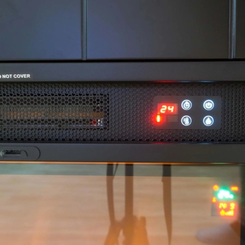Inserto Camino Elettrico Realistico Incasso Parete Termostato Led Fuoco Finto | BricoShop24