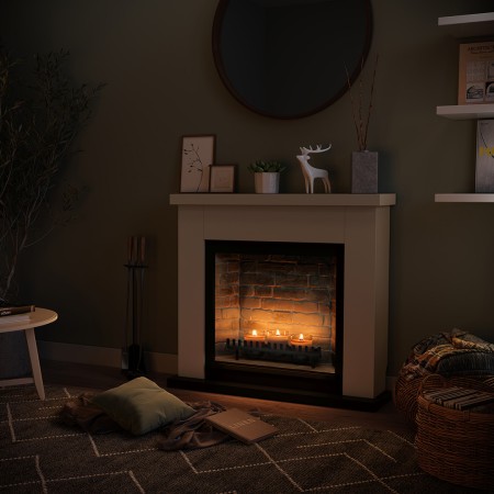 Camino da Arredo a Candele TAGU ZenFlame Frode Beige
