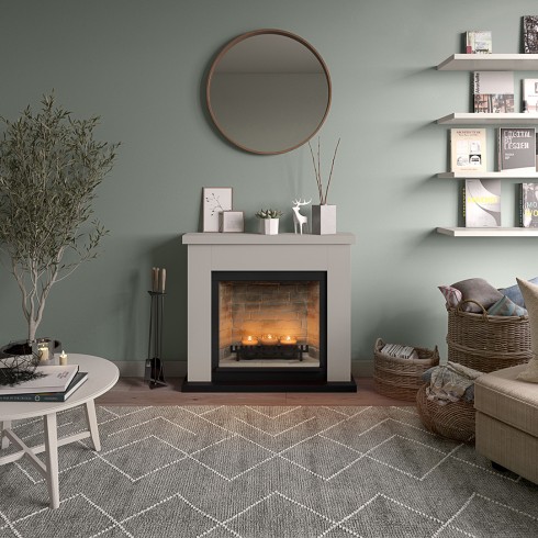 Camino da Arredo a Candele TAGU ZenFlame Frode Beige