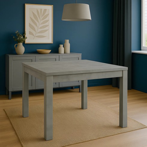 Tavolo Allungabile 90x90 cm Finitura Cemento