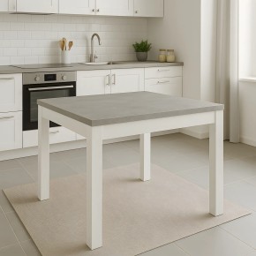 Tavolo a Libro 90x90 cm Bianco e Cemento 2