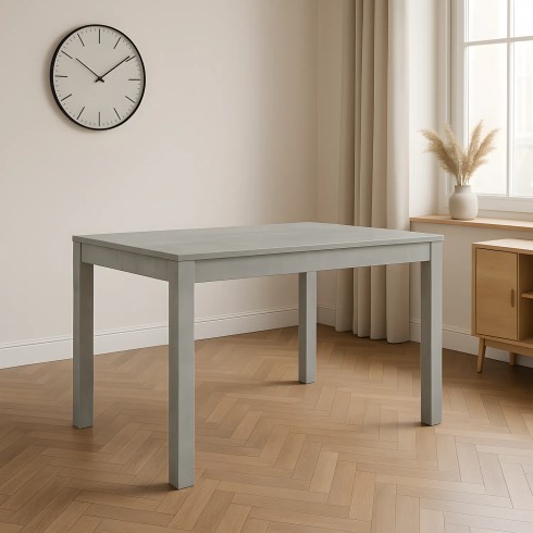 Tavolo da Pranzo Estensibile 120x80 cm Finitura Cemento