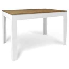 Tavolo Estensibile da Pranzo 120x80 cm Noce e Bianco