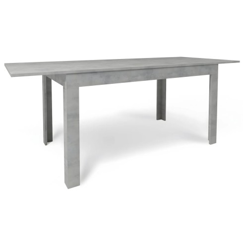 Tavolo da Pranzo Allungabile 140x80 cm Finitura in Cemento
