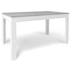 Tavolo Allungabile 140x80 cm Cemento e Bianco