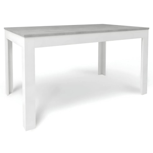 Tavolo Allungabile 140x80 cm Cemento e Bianco