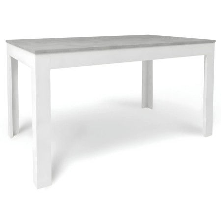 Tavolo Allungabile 140x80 cm Cemento e Bianco