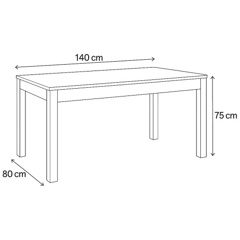 Tavolo Estensibile 140x80 cm Finitura Noce Stelvio
