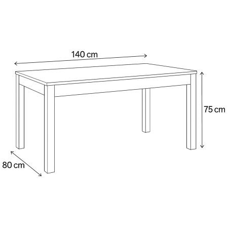 Tavolo Allungabile 140x80 cm Noce e Bianco