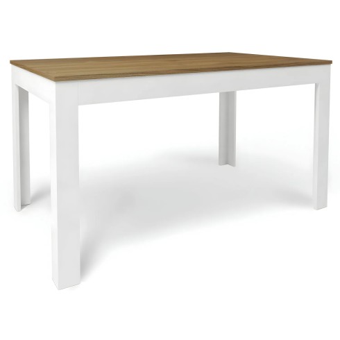 Tavolo Allungabile 140x80 cm Noce e Bianco