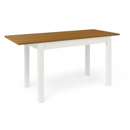 Tavolo Allungabile 140x80 cm Noce e Bianco