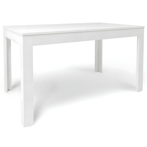 Tavolo Estensibile da Pranzo 140x80 cm Bianco Moderno