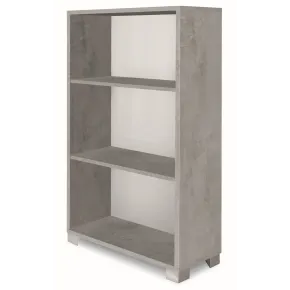 Libreria a Giorno 70x29x118 cm Cemento Ripiani Regolabili