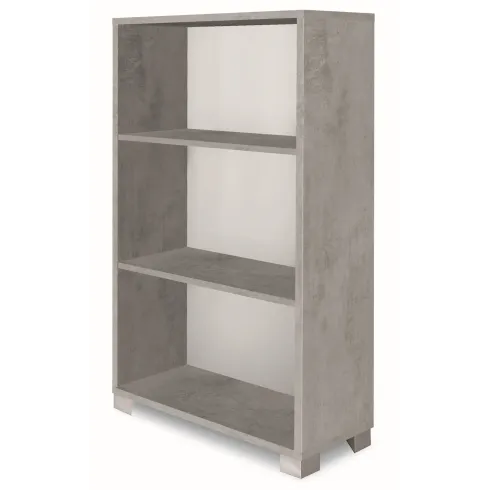 Libreria a Giorno 70x29x118 cm Cemento Ripiani Regolabili