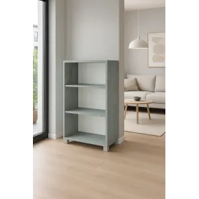 Libreria a Giorno 70x29x118 cm Cemento Ripiani Regolabili 2