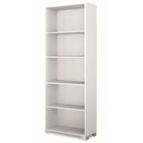 Libreria Moderna 70x29x190 cm Bianca con Ripiani Regolabili