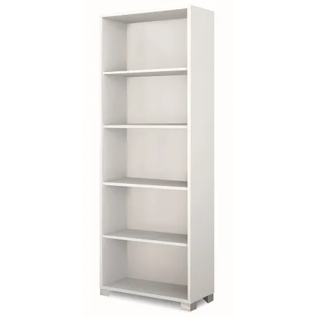 Libreria Moderna 70x29x190 cm Bianca con Ripiani Regolabili