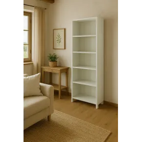 Libreria Moderna 70x29x190 cm Bianca con Ripiani Regolabili 2