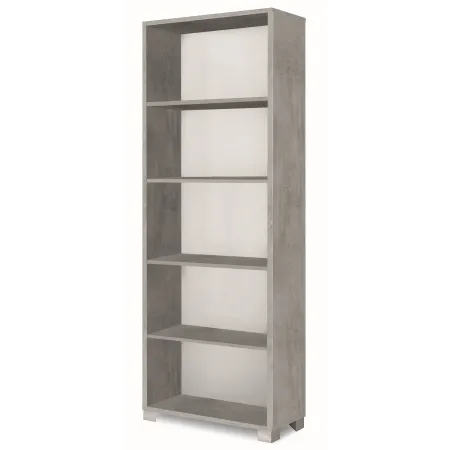 Libreria Moderna 70x29x190 cm Cemento Ripiani Regolabili