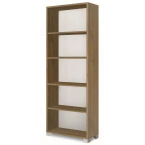 Libreria Moderna 70x29x190 cm Noce con Ripiani Regolabili