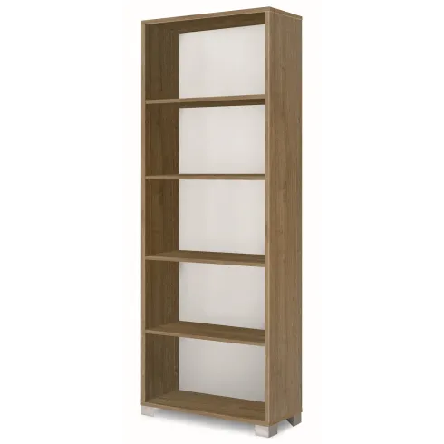Libreria Moderna 70x29x190 cm Noce con Ripiani Regolabili