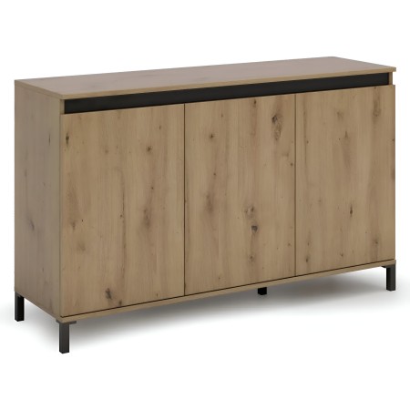 Credenza Soggiorno 3 Ante 138x84 cm Rovere Moderna