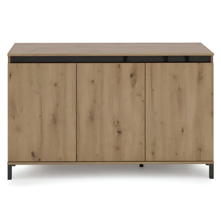 Credenza Soggiorno 3 Ante 138x84 cm Rovere Moderna