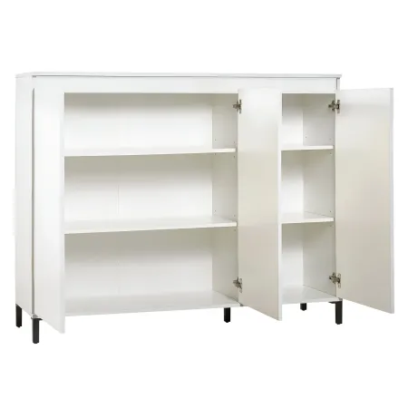 Mobile da Ingresso 138x110 cm Bianco Moderno 3 Ante 4 Ripiani