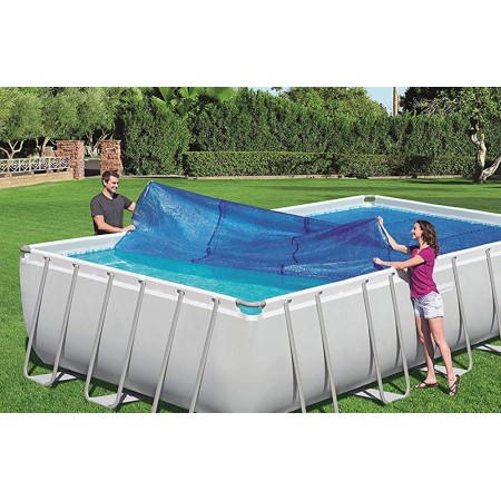 Telo Termico Copri Piscina 732x366 Parasole Rettangolare Fuori Terra Copertura