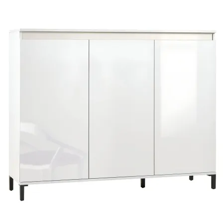 Mobile da Ingresso 138x110 cm Bianco Moderno 3 Ante 4 Ripiani