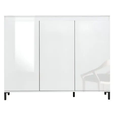 Mobile da Ingresso 138x110 cm Bianco Moderno 3 Ante 4 Ripiani