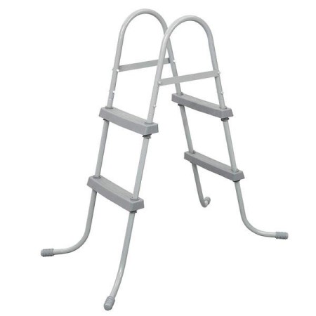 Scaletta per Piscina Fuori Terra 2 Gradini Altezza 84 cm Antiruggine Acciaio