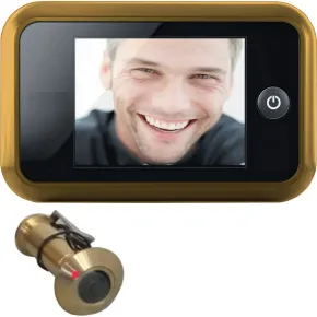 Spioncino Digitale 110° Ottone Lucido 3,5" Porte 40–110 mm Attacco Jack