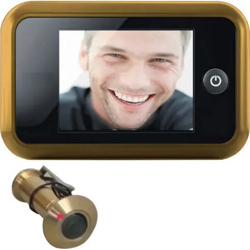 Spioncino Digitale 110° Ottone Lucido 3,5" Porte 40–110 mm Attacco Jack