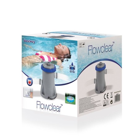 Bestway Pompa Filtro a Cartuccia 1249 l/ora Piscina Filtraggio Depurazione Acqua