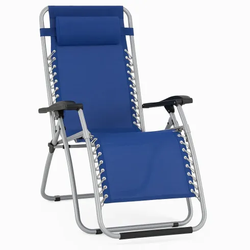 Set 2 Sedie Sdraio Multiposizione colore Blu | BricoShop24